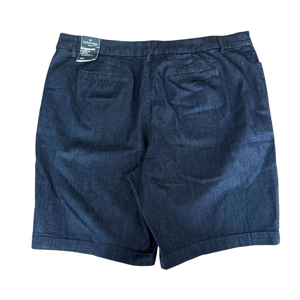 NWT St. Johns Bay Womens Secretly Slender Bermuda Shorts 22W Dark Wash Cotton - Picture 13 of 13